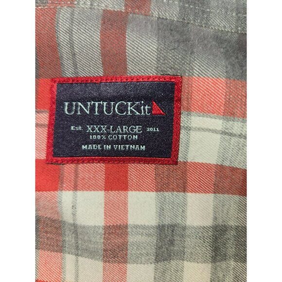 Untuckit Mens Plaid Long Sleeve Button-Up Shirt 3XL - Picture 5 of 6